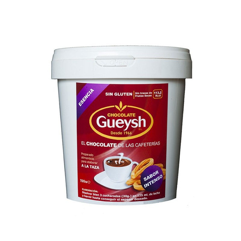Chocolate a la taza GUEYSH Intenso en envase de 700g.