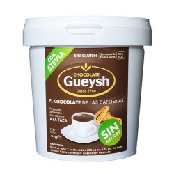 Chocolate a la taza GUEYSH SIN AZUCAR en envase de 700g. Con Stevia
